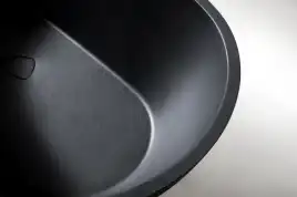 Ванна  Abber Dortmund 170х75 AM9911B из искусственного камня, Черная матовая