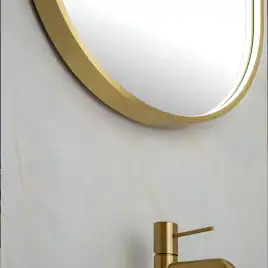 Зеркало с подсветкой AVS AG 50x100 см, антипар, брашированное золото