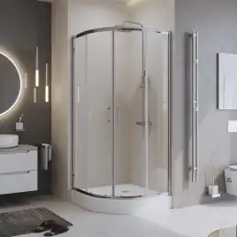 Душевой уголок BelBagno UNO-195-R-2-80-C-Cr профиль Хром стекло Прозрачное