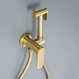 Гигиенический душ со смесителем AVS Beauty брашированное золото, 811-531-BG