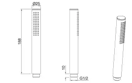 Душевая лейка Allen Brau Priority 5.31020-MG графит брашированный