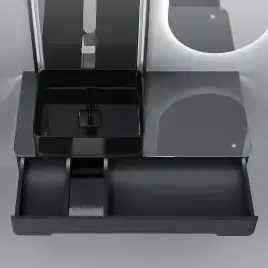 Тумба под раковину Jorno SHINE 100 Shi.01.100/P/A Серый антрацит