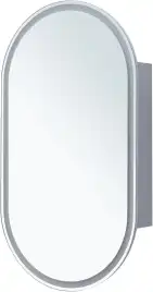 Зеркальный шкаф Aquanet Монте 50 белый, с LED подсветкой, 344787