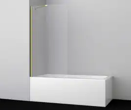 Шторка для ванны WasserKRAFT Aisch 55P 80 см, 55P01-80, профиль Золото, стекло Прозрачное