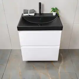 Тумба с раковиной AVS Гармония 60 белая, N821-07-600WG-02-610BM