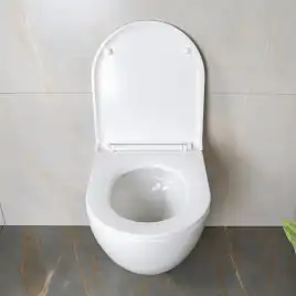 Унитаз подвесной AVS Атлант 801-0045-P-T2-GW безободковый, со смывом Торнадо, белый