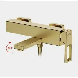 Смеситель для ванны Gappo G3217-3  с коротким изливом, Золото матовое