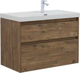 Тумба под раковину Aquanet Nova Lite 2.0 90 дуб рустикальный, правая, 346317