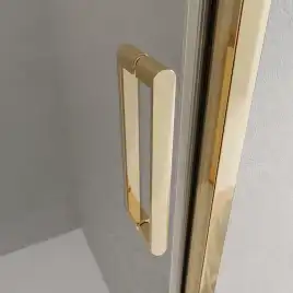Душевая дверь BelBagno LUCE-BF-1-110-C-ORO стекло прозрачное, профиль Золото глянцевое