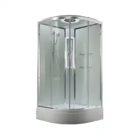 Душевая кабина AvaCan EM3080LEDT 80x80 см, средний поддон, с крышей