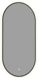 Зеркало Aquanet Контур 500х1000 LED TX овал,черный, 367644