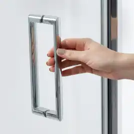 Душевой уголок WasserKRAFT Weser 78F 90х100 78F18 профиль Хром стекло Прозрачное