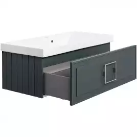 Тумба под раковину La Fenice Cubo 100 FNC-01-CUB-G-100 Подвесная Серая матовая
