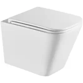Подвесной унитаз Lemark FLOREX 9614001, безободковый с сиденьем микролифт, смыв вихревой Тонадо 3.0, белый глянец