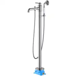 Напольный смеситель для ванны Aquatek Классик AQ1545CR, однорычажный, с внутренней частью, Хром