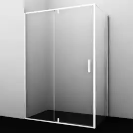 Душевой уголок WasserKRAFT Neime 19P 120х90 19P07 профиль Белый стекло Прозрачное