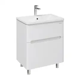 Тумба под раковину Grossman Адель-Норма 70 напольная, белая глянцевая (107018)