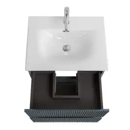 Тумба под раковину BelBagno UNO-600-2C-SO-AO подвесная, Голубой Матовый