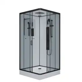 Душевая кабина Niagara Premium 100х100х210 NG-6902-01GQBLACK низкий поддон, с гидромассажем