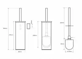 Ершик для унитаза подвесной/наполный щётка белая 8 см BEMETA PLAZA 118213092