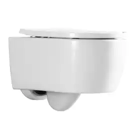 Подвесной унитаз Azario Ollin AZ-1293WH безободковый, с сиденьем микролифт, Белый глянцевый
