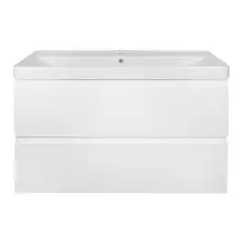 Тумба с раковиной Azario Мила 100 CS00089921, подвесная, Белая глянцевая