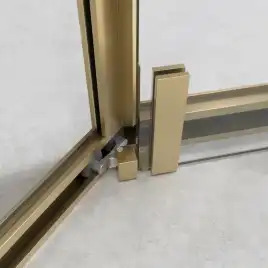 Душевой уголок CEZARES RELAX-304-P-1-100-C-BORO стекло Прозрачное, профиль Брашированное золото