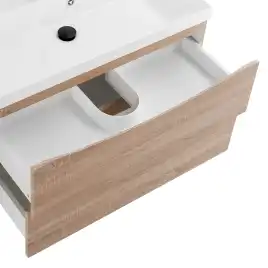 Тумба под раковину BelBagno MARINO-800-2C-SO-WO-P подвесная Rovere Bianco