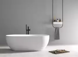 Акриловая ванна Abber 172х79 AB9241, отдельностоящая, Белая глянцевая