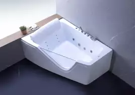 Акриловая ванна Gemy G9056 B L 170х130 с гидромассажем, левая