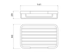 Мыльница для ванной Aquatek AQ4946MB, Черный матовый