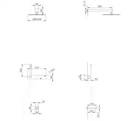 Душевая система ABBER Rund AF8717NG скрытого монтажа с изливом, никель