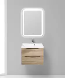 Тумба под раковину BelBagno MARINO-600-2C-SO-WO-P подвесная Rovere Bianco