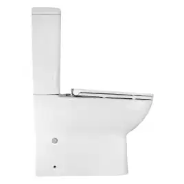 Унитаз-компакт Azario VARO AZ-2171 напольный, безободковый, в комплекте с бачком и сиденьем микролифт, Белый глянцевый