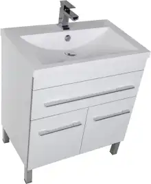 Тумба под раковину Aquanet Верона 75 белый (напольная 1 ящик 2 дверцы) 182706