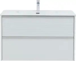 Тумба под раковину Aquanet Вита 100 белый матовый, подвесная, 330474