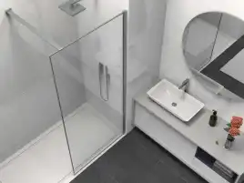 Душевая перегородка Vincea Walk in HS 80 VSW-1HS800CLGM, профиль вороненая сталь, стекло прозрачное