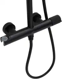 Душевая система Allen Brau Liberty 5.33007-31 с термостатом, черный матовый