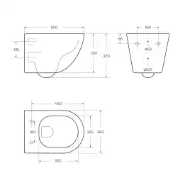 Подвесной унитаз BelBagno SFERA-TOR BB046CH-TOR/SC, безободковый, смыв торнадо с сиденьем микролифт, Белый