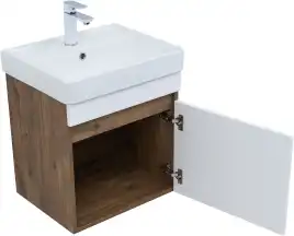 Тумба под раковину Aquanet Оптима 50 дуб рустикальный/белый сатин, 344790