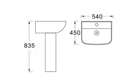 Раковина подвесная Aquatek 55 AQ5430-00, Белая