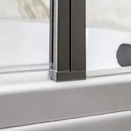 Шторка на ванну AVS Асти Дуо 100 см правая профиль оружейная сталь, прозрачное стекло, 803-0016-150-5545R-WS-T