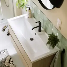 Тумба с раковиной подвесная Aqwella Astrid 100 см, AST0110DD, цвет Дуб Давос