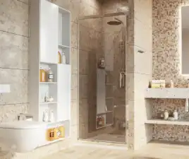 Душевой уголок WasserKRAFT Salm 27I 80х90 27I28 профиль Хром стекло Прозрачное