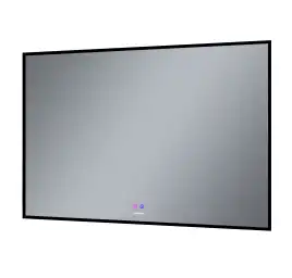 Зеркало Grossman PRAGMA-норма BLACK 100х80 18100802 с подстветкой, сенсорный выключатель, с подогревом, Черный матовый