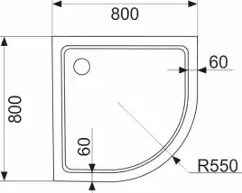 Душевой уголок AVS Раунд 80x80 профиль хром, стекло прозрачное, 803-0022-195-8080-CR-T