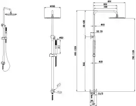 Душевая стойка Allen Brau Priority 5.31031-BN никель брашированный