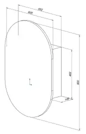 Зеркальный шкаф Aquanet Монте 60 белый, с LED подсветкой, 344788