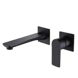 Смеситель для раковины Abber Weiss Insel AF8082W встраиваемый, с внутренней частью, Хром / Белый