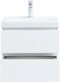 Тумба под раковину Aquanet Беркли 50 белый глянец (2 ящика) 302347